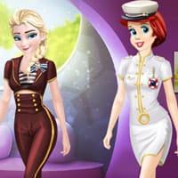 Ariel And Elsa Career Dress Up