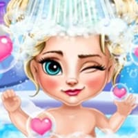 Baby Elsa Bathing