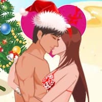 Christmas Day Beach Kiss