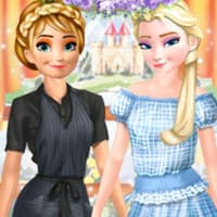 Elsa And Anna Work Dress Up