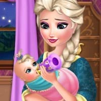 Elsa Baby Caring