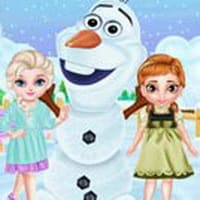 Frozen Sisters Snow Fun