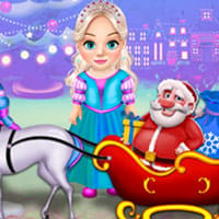 Little Girl Clean Christmas Carriage