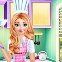 Princess Anna Cooking Cake