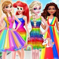 Princess Rainbow Style Fashion