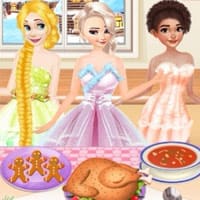 Princesses Cooking Christmas Dinner