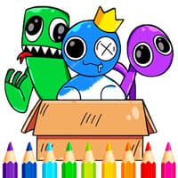 Rainbow Friends Coloring Book