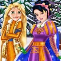 Rapunzel And Snow White Winter Dress Up