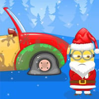 Santa Minion Christmas Car